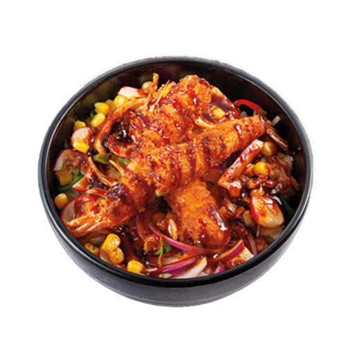 Donburi crevette