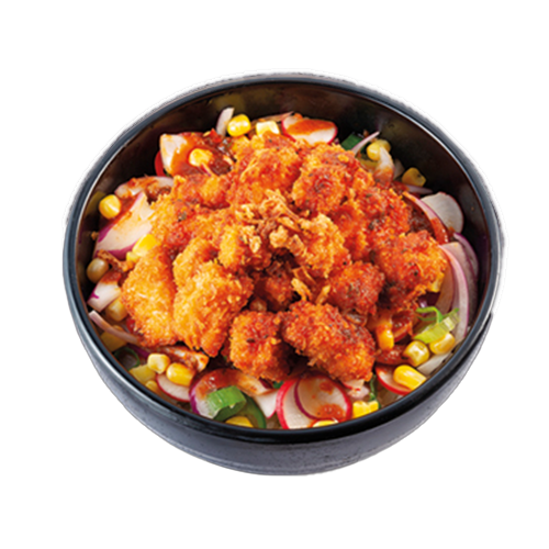 Donburi saumon pané