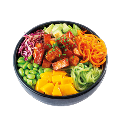 Poké tofu sauce teriyaki