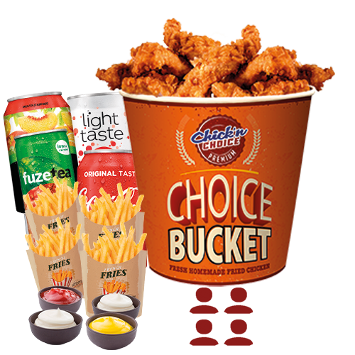 Menu choice bucket tenders (4 personnes)