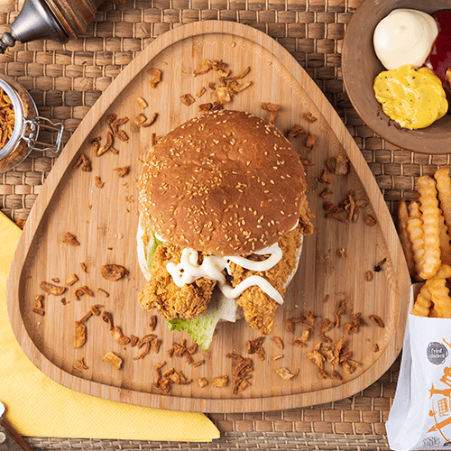 Fried chicken burger