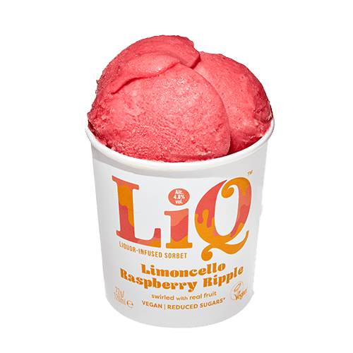 Ijs LiQ (met alcohol / 18+) limoncello rasberry ripple 120ml