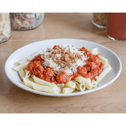 Pasta meatballs Napoli