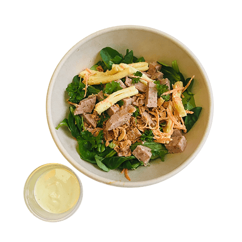 Salade pain de viande curry