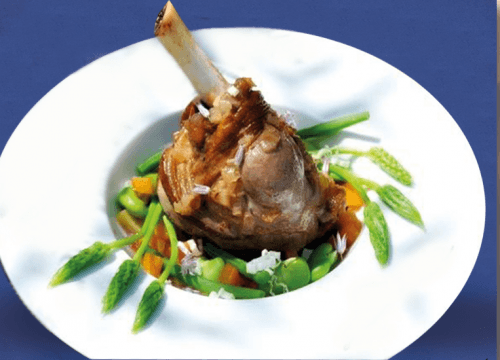 Oven-baked lamb