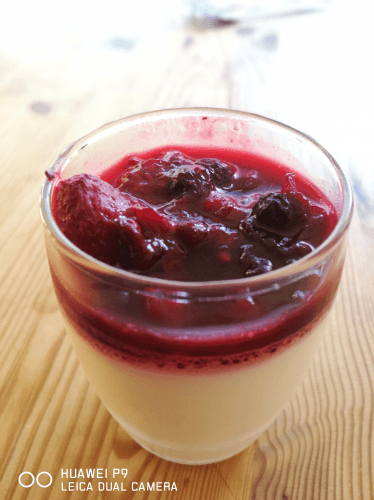 Pannacotta maison aux fruits rouges