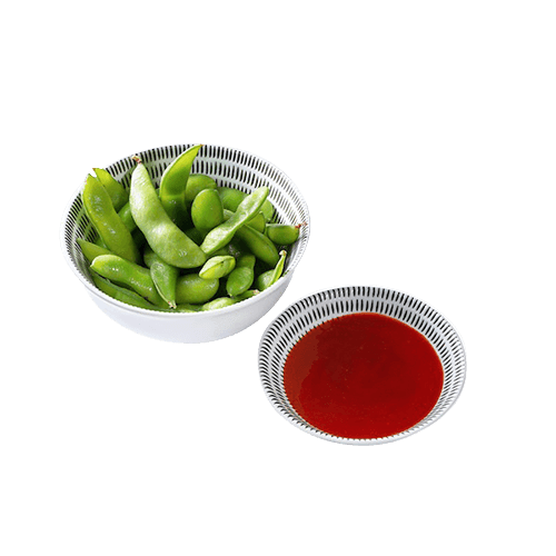 Edamame + sauce aji salsa