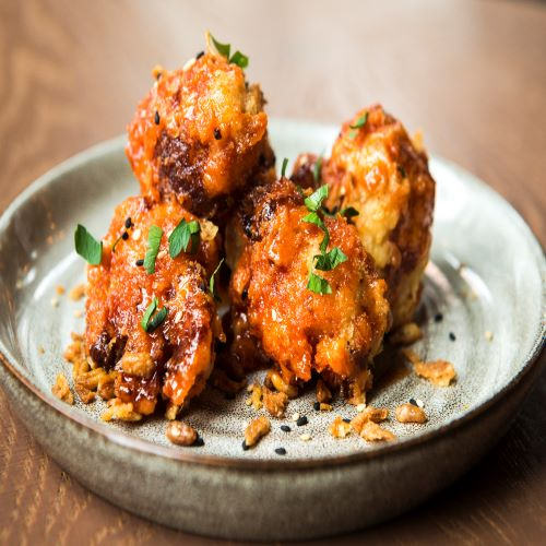 Sticky Flower Wings (vegan)