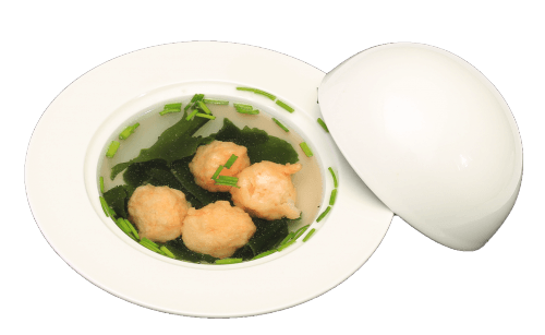 Soup with shrimp balls