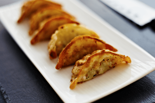 Gyoza with chicken and vegetables