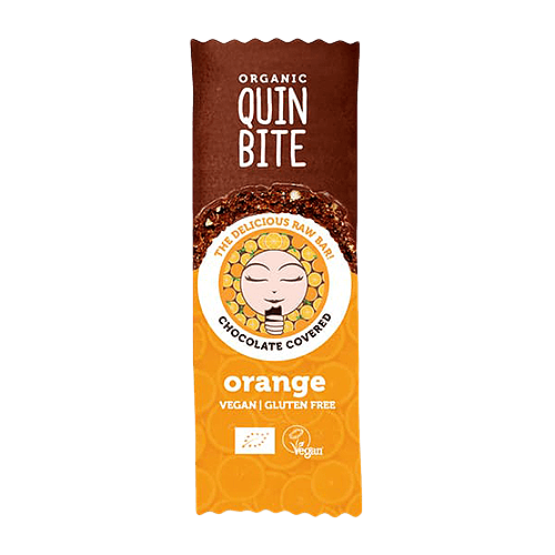 Сурово барче Orange залято с шоколад 30g Quin Bite