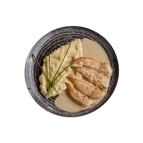 Chicken with sweet mustard and cream