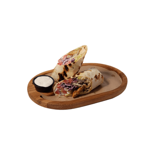 Veggie tortilla with chickpea and vegan mayonnaise
