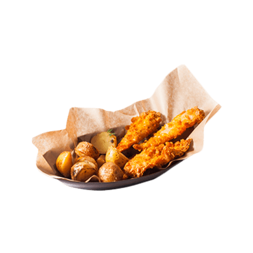Chicken fillets with cornflakes + Coca Cola 330ml