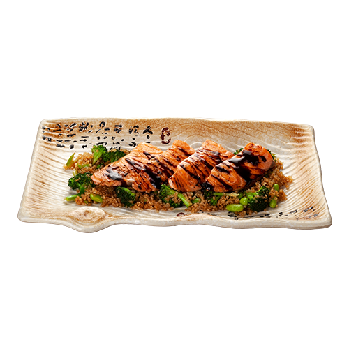 Roasted salmon with quinoa