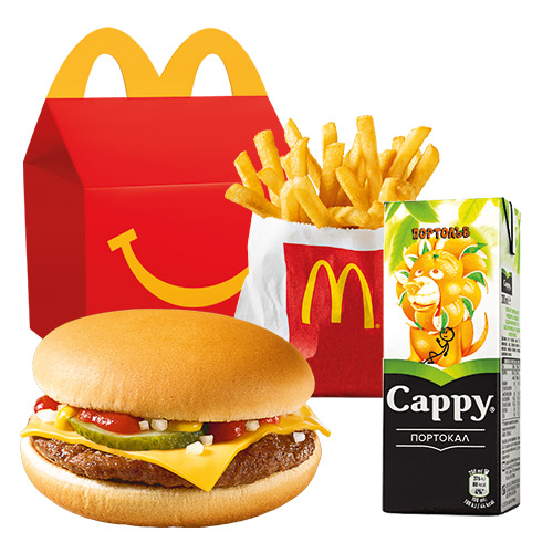 Детско меню- Happy Meal с чийзбургер