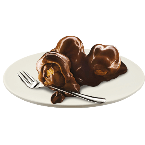 Brown profiteroles