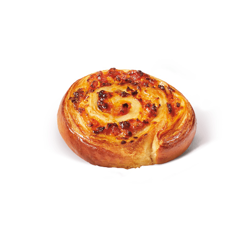Roll with ham and mushrooms