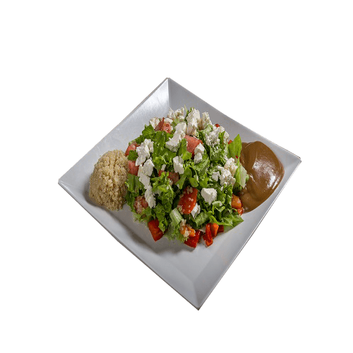 Quinoa salad with white cheese