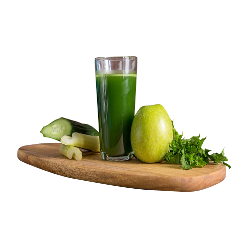 Celery, parsley, apple and cucumber