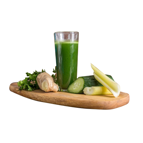 Cucumber, parsley, celery, ginger