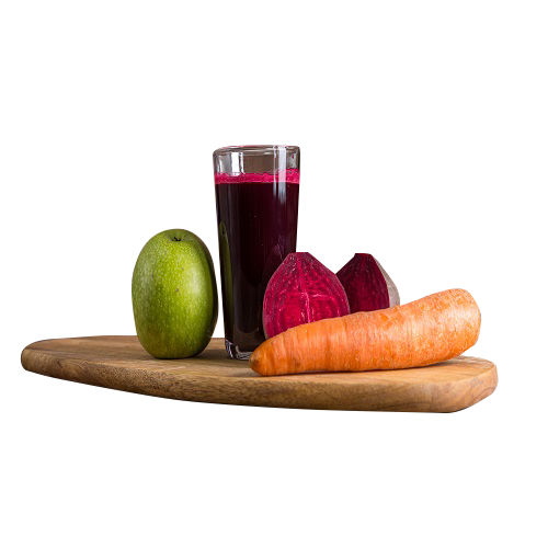 Beet, apple and carrot