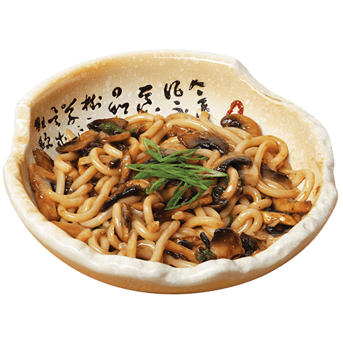 Udon with Shiitake mushrooms