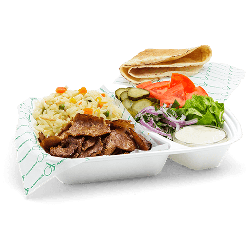 Portion doner beef with rice