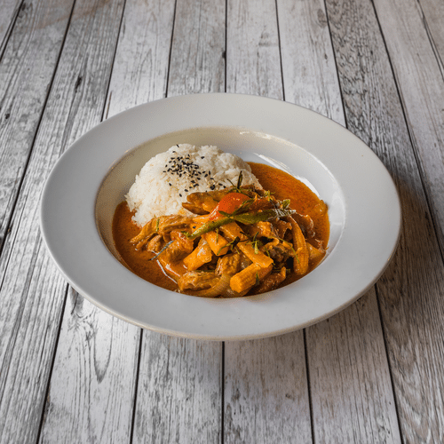Émincé de canard au curry panang