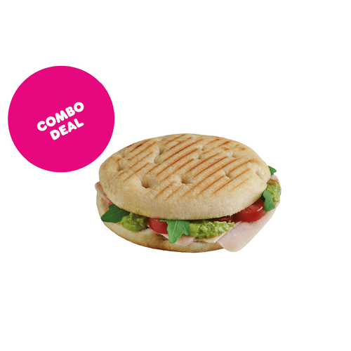 Combo Deal Focaccia Turkey & Guacamole + NUR MIT RED BULL