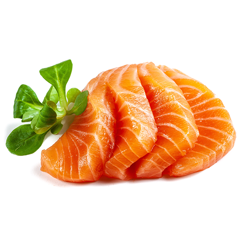 Sashimi-Sake, 5 Scheiben roher Lachs