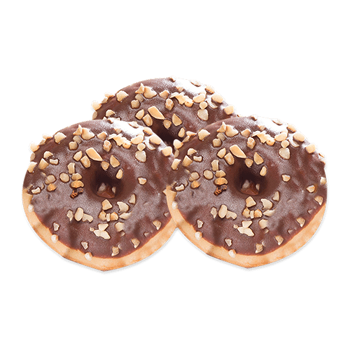 Mini Nuss-Nugat Donut (3 Stück)