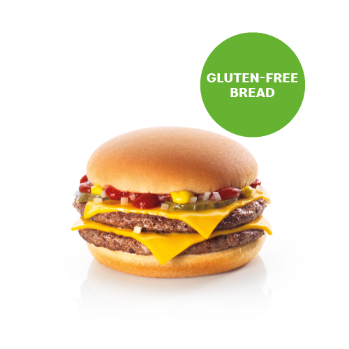 Double Cheeseburger mit glutenfreiem Brot