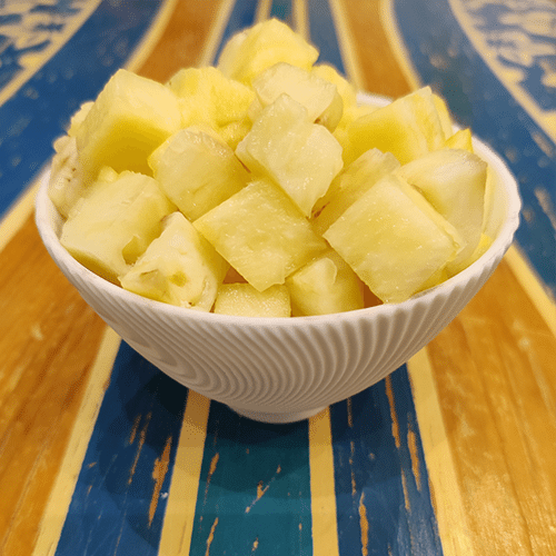 Coupe d'ananas frais
