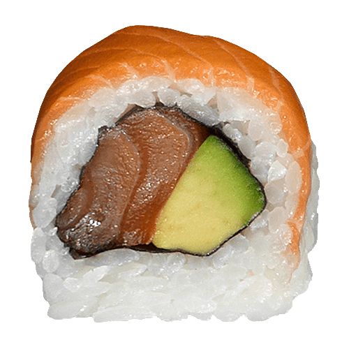 Rainbow Roll Salmon (2 Stück)