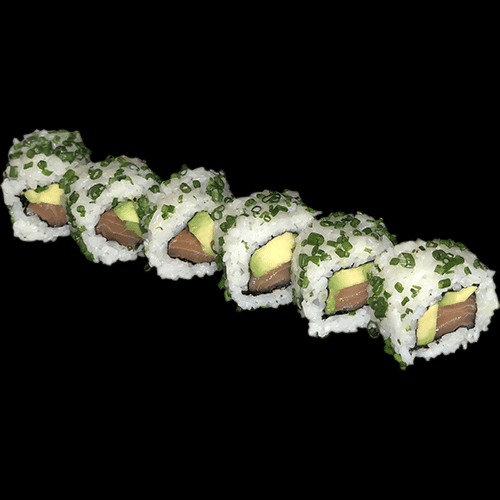 Green roll saumon avocat