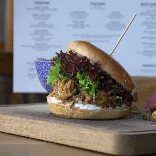 Shredded Chicken Burger