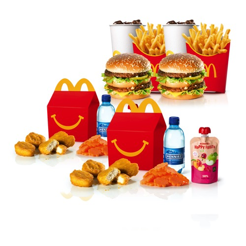 2 Menu MEDIUM & 2 Happy Meal