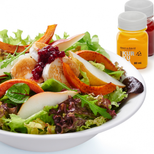 Kürbis-Ziegenkäse Salat