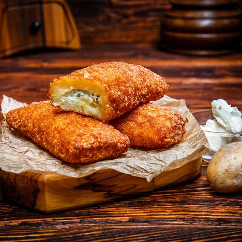 Röstirollen mit Frischkäse (3 Stück )