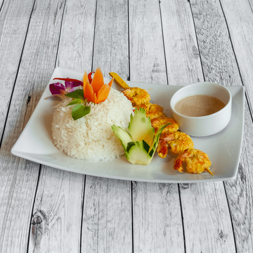 Tiger Shrimps Satay (4 Stück)