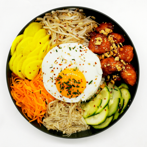 Busan Bibimbap au Poulet Frit Sucré Epicé