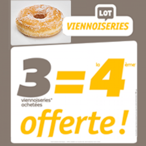 3 Donuts Nature + 1 Offert