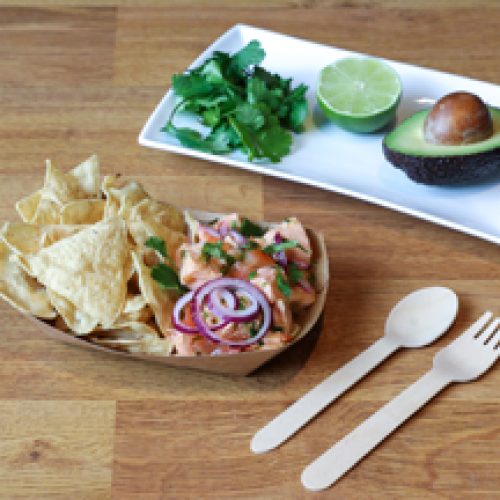 Ceviche et Chips Tortilla