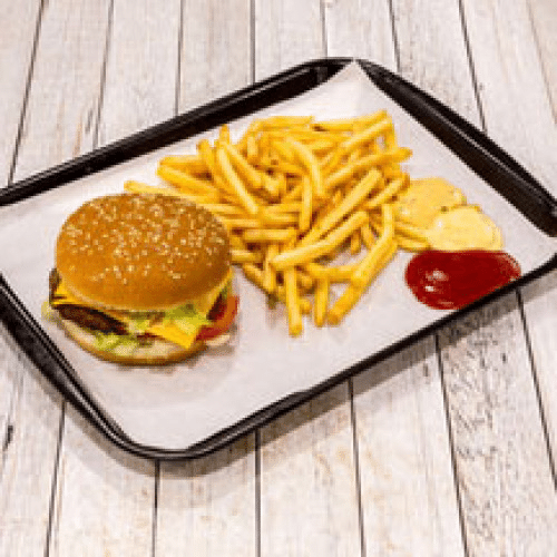 Menu burger simple cheese