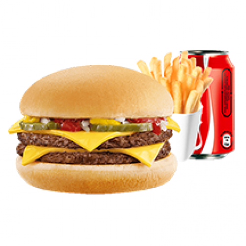 Menu burger double cheese