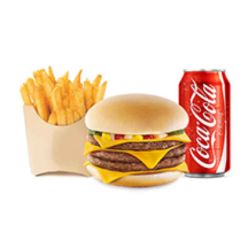 Menu burger triple cheese
