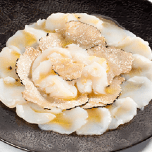 Carpaccio de Saint Jacques Truffé d'Eté aux Agrumes