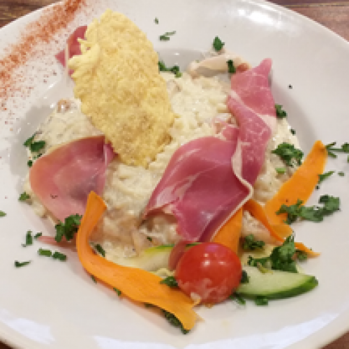 Risotto aux Cèpes et Jambon Cru