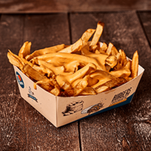 Frites Cheddar & Oignons Frits
